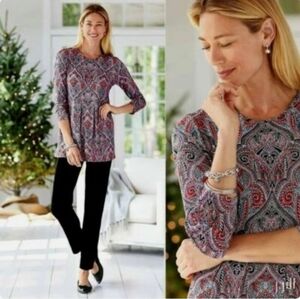 J. Jill Ornate Medallion Paisley Sz 3X